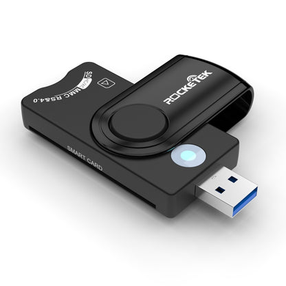 ROCKETEK CR310 USB 3.0 + carte TF + carte SD + carte SIM + carte à puce lecteur de carte multifonction, USB 3.0