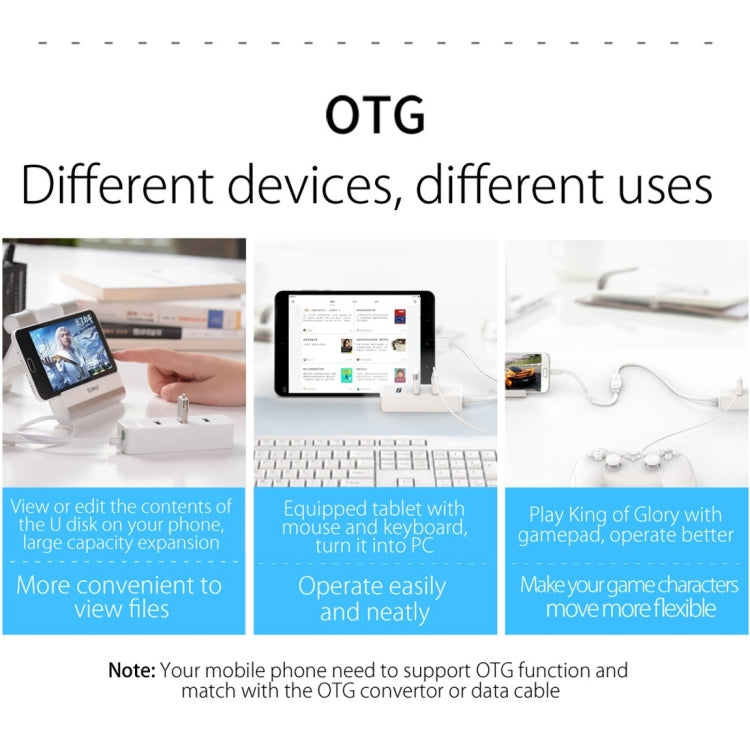 ORICO W5P-U2-100 USB 2.0 Desktop HUB with 100cm Micro USB Cable Power Supply, W5P-U2-100 Black