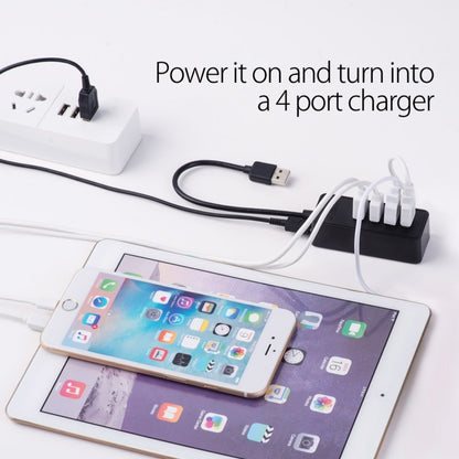 ORICO W5P-U2-100 USB 2.0 Desktop HUB with 100cm Micro USB Cable Power Supply, W5P-U2-100 Black
