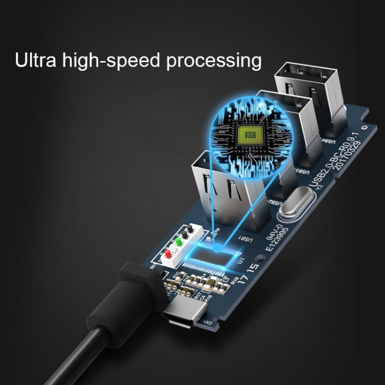 ORICO W5P-U2-100 USB 2.0 Desktop HUB with 100cm Micro USB Cable Power Supply, W5P-U2-100 Black