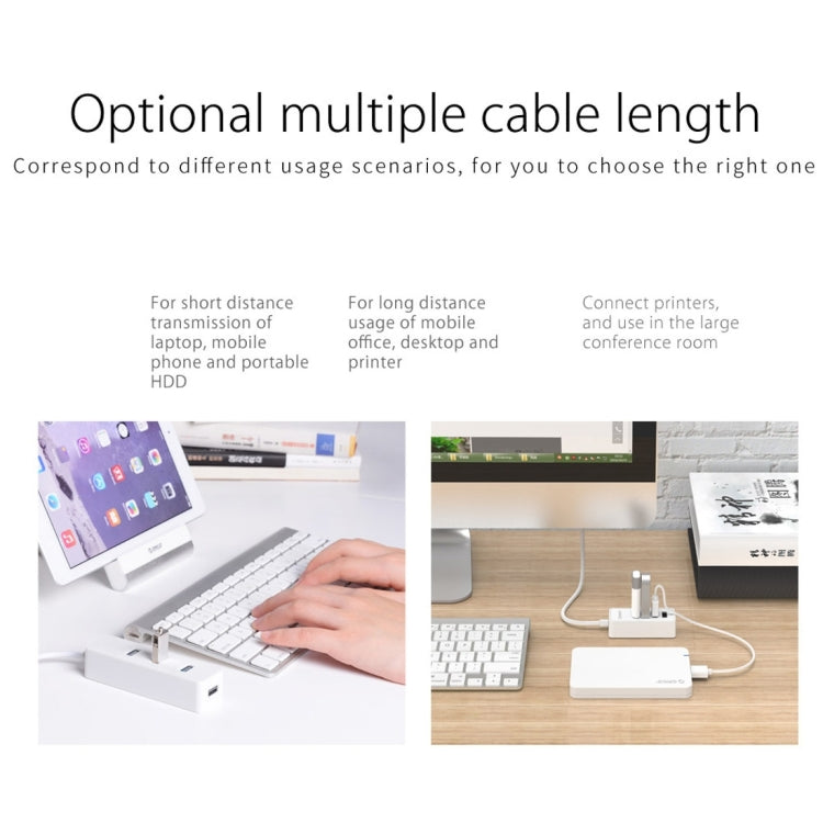 ORICO W5P-U2-100 USB 2.0 Desktop HUB with 100cm Micro USB Cable Power Supply, W5P-U2-100 Black