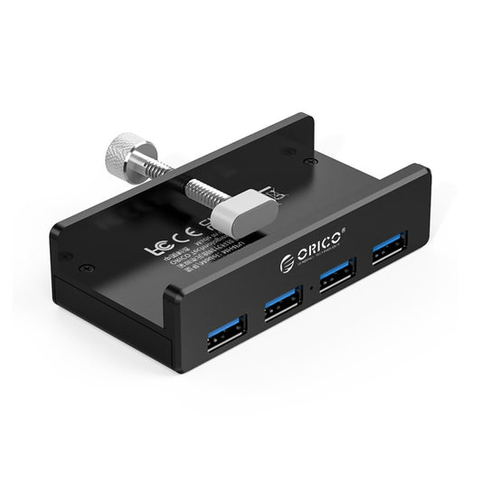 ORICO MH4PU Aluminum Alloy 4 Ports USB 3.0 Clip-type HUB with 1m USB Cable, Clip Width Range: 10-32mm(Black), MH4PU(Black), MH4PU(Silver)