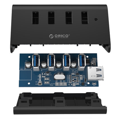 ORICO SHC-U3 ABS Material Desktop 4 Ports USB 3.0 HUB with Phone / Tablet Holder & 1m USB Cable & LED Indicator, SHC-U3