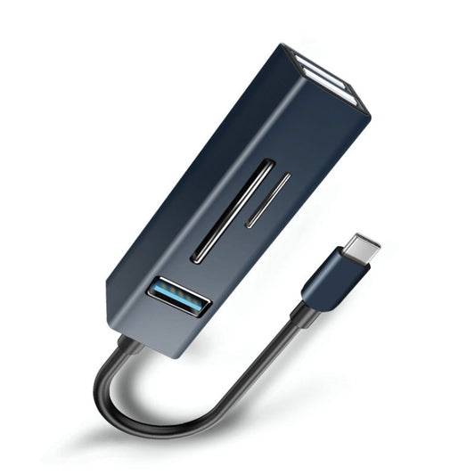Adaptateur HUB USB-C / Type-C vers USB3.0 + lecteur de carte SD / TF 5 en 1 15102, Type-C