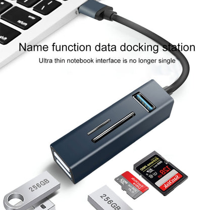 15102 5 in 1 USB-C / Type-C to USB3.0 + SD / TF Card Reader HUB Adapter, Type-C
