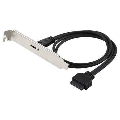 50cm USB-C / Type-C Female to USB 3.0 Motherboard 20 Pin Female Panel Expansion Bracket Mount Cable, 50cm Motherboard 20 Pin