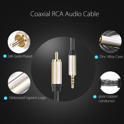 UGREEN 3.5mm to RCA Audio Cable Xiaomi Mi 1/2 TV Digital SPDIF Cable, Length: 2m, Length: 2m