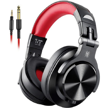 Casque filaire supra-auriculaire anti-bruit OneOdio A71 avec microphone, A71 (Rouge Noir)
