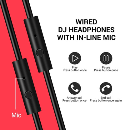 Casque filaire supra-auriculaire anti-bruit OneOdio A71 avec microphone, A71 (Rouge Noir)