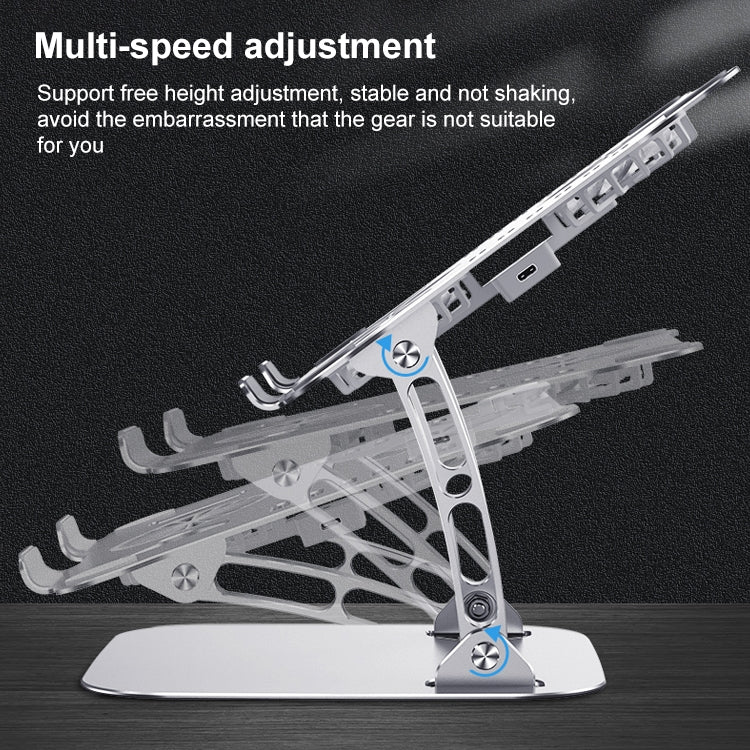 HZ13 Foldable Multi-angle Aluminum Alloy Laptop Fan Cooling Bracket, HZ13