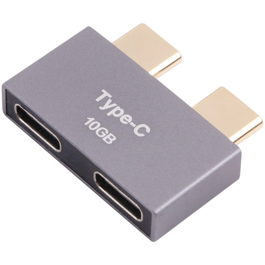 Double USB-C / Type-C Male to Double USB-C / Type-C Female Adapter, Double Type-C Male to Double Type-C Female