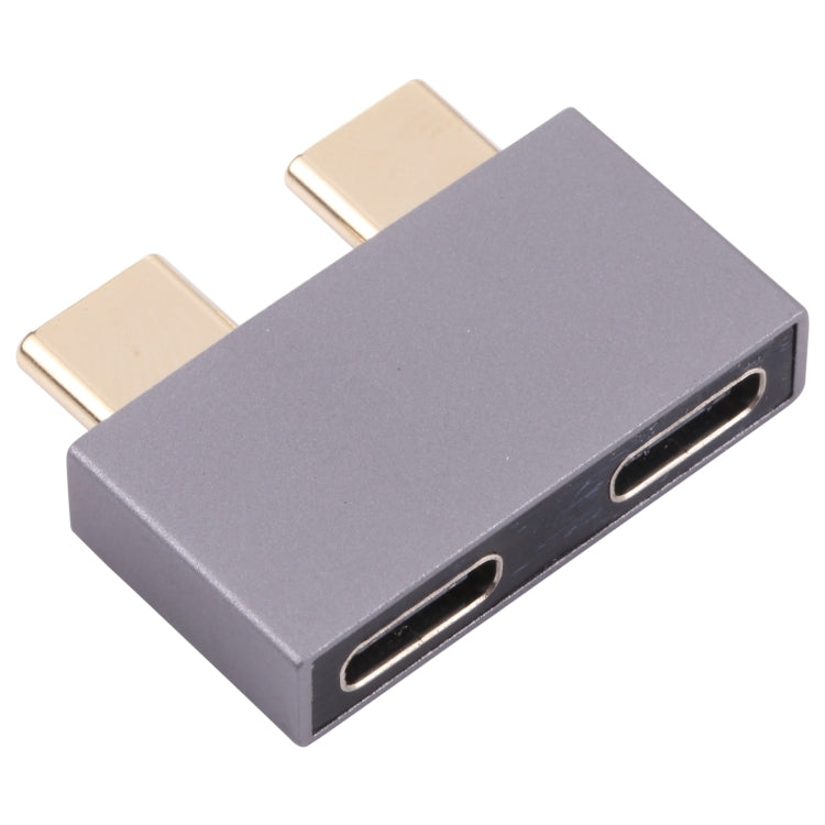 Double USB-C / Type-C Male to Double USB-C / Type-C Female Adapter, Double Type-C Male to Double Type-C Female
