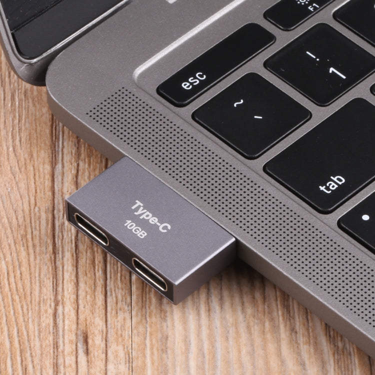 Double USB-C / Type-C Male to Double USB-C / Type-C Female Adapter, Double Type-C Male to Double Type-C Female