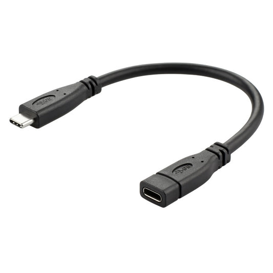USB 3.1 Type-C / USB-C Male to Type-C / USB-C Female Gen2 Adapter Cable, Length: 20cm, Length: 20cm
