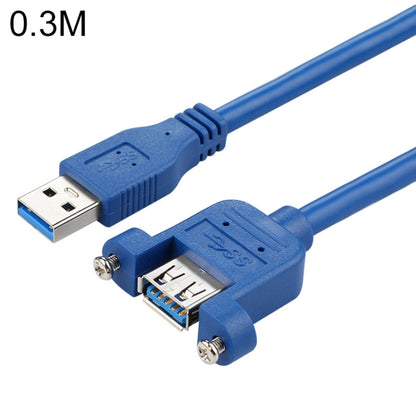 USB 3.0 Male to Female Extension Cable with Screw Nut, Cable Length: 30cm, 30cm
