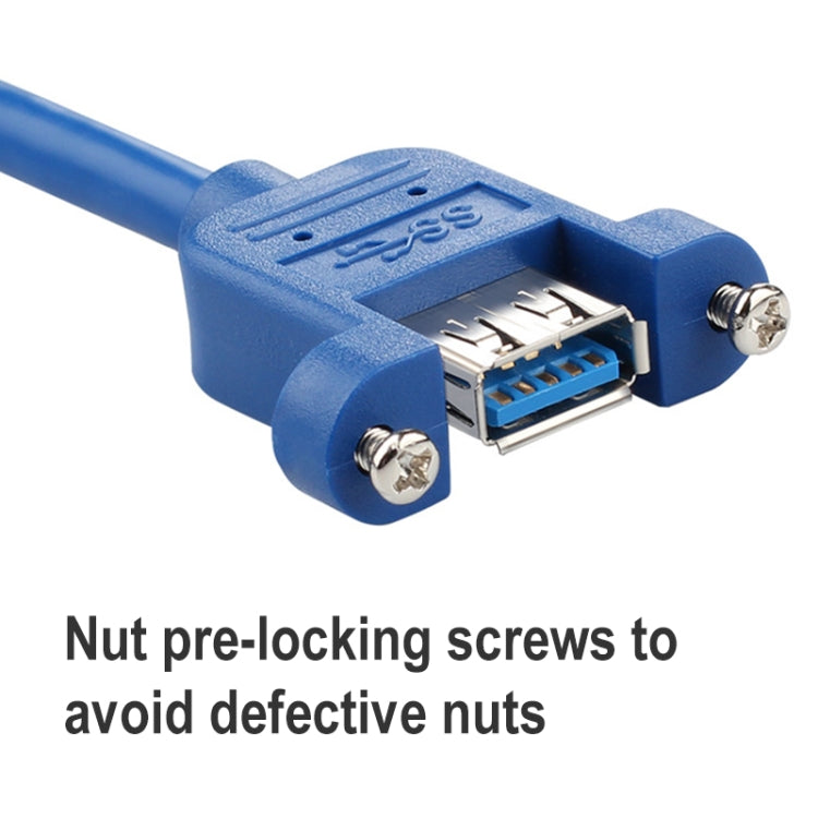 USB 3.0 Male to Female Extension Cable with Screw Nut, Cable Length: 60cm, 60cm