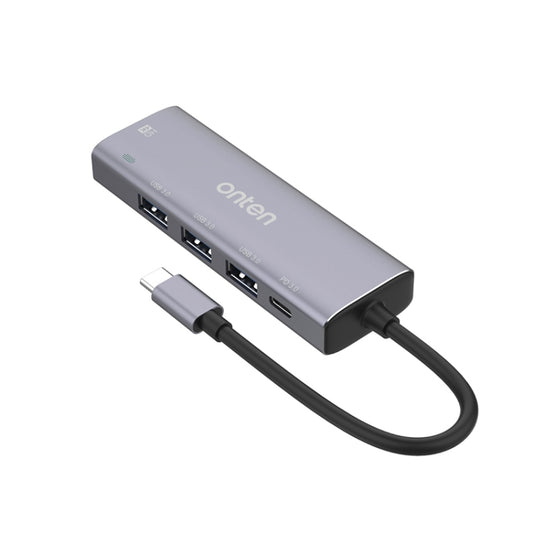 Station d'accueil multifonctionnelle 5 en 1 Onten OT-95123 Type-C + USB + HDMI, longueur de câble : 145 mm
