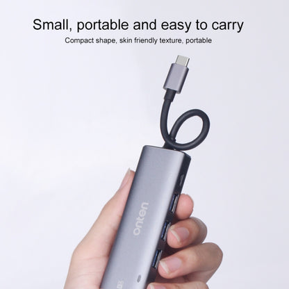 Onten OT-95123 5 in 1 Multifunctional Type-C + USB + HDMI Docking Station, Cable Length: 145mm