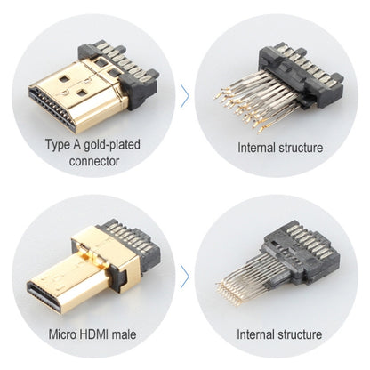ULT-unite Gold-plated Head HDMI Male to Micro HDMI Male Nylon Braided Cable, Cable Length: 2m, 2m
