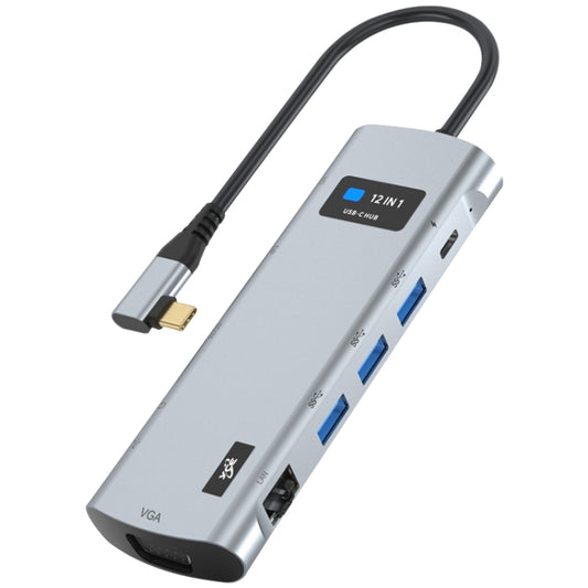 Z261 Adaptateur HUB intelligent 12-en-1 coudé USB-C/Type-C vers USB MST, Z261