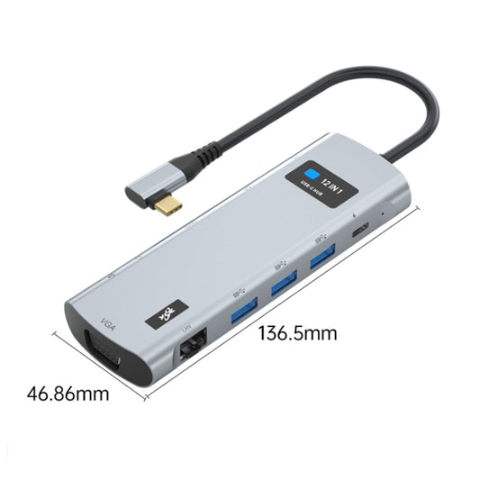 Z261 Adaptateur HUB intelligent 12-en-1 coudé USB-C/Type-C vers USB MST, Z261