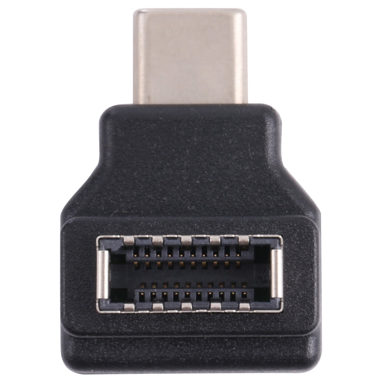 Type-E Female 90 Degrees Elbow to USB-C / Type-C Male Computer Host Adapter, Type-E Female to Type-C Male