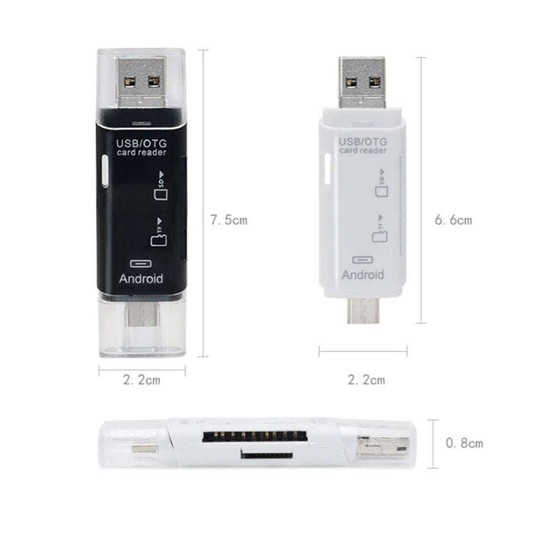 Lecteur de cartes multifonction 5 en 1 Type-C/USB-C D-178 (noir), D-178 (blanc)