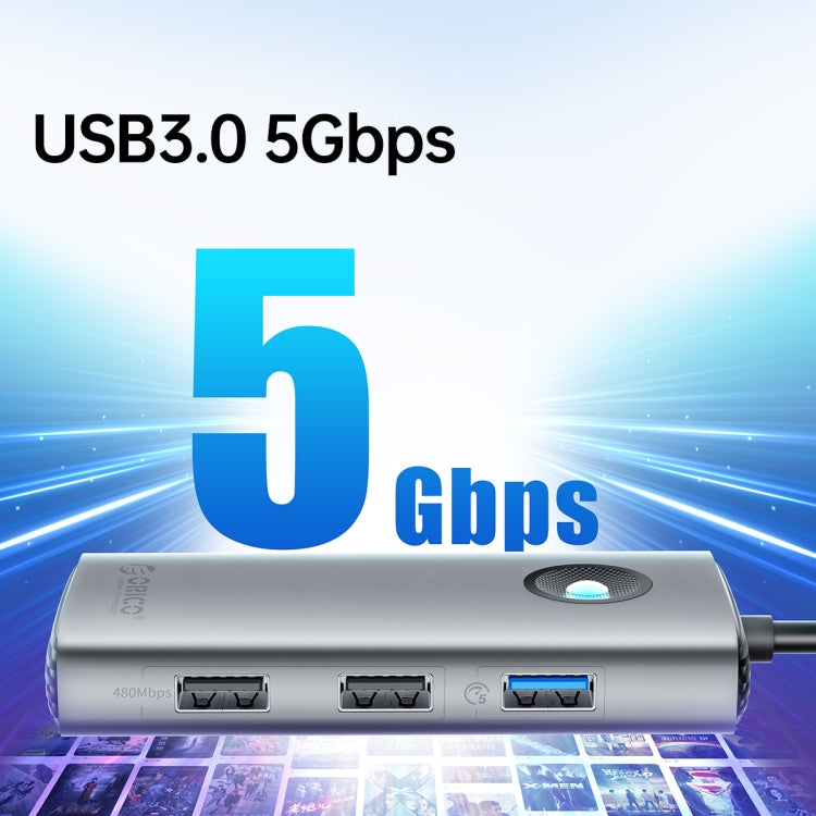 ORICO PW11-5P Type-C / USB-C 5-in-1 5Gbps Multifunction Docking Station, PW11-5P