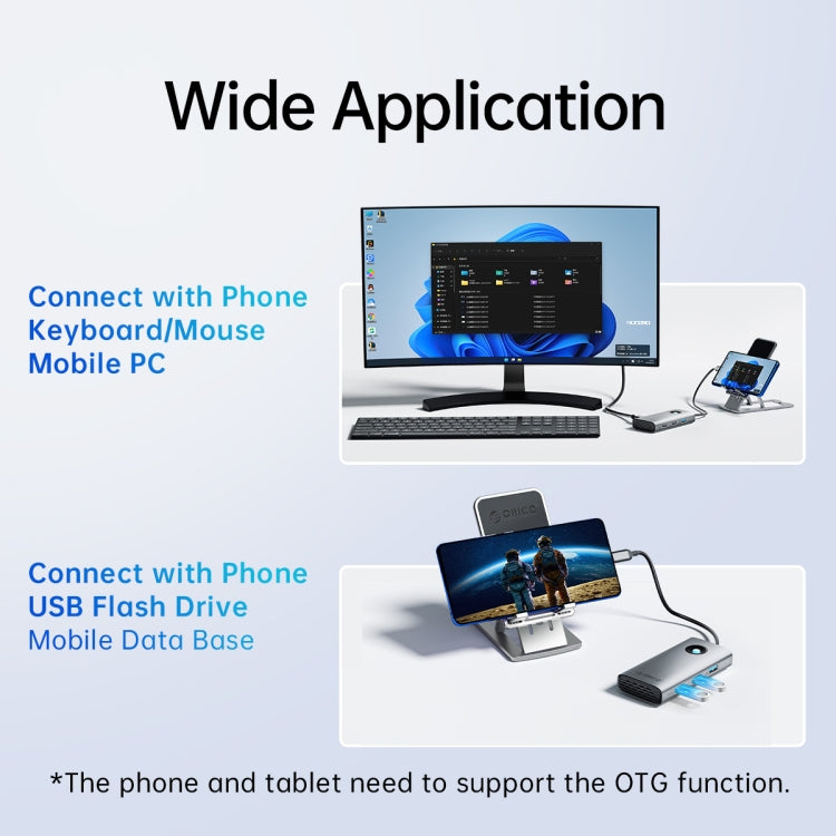 ORICO PW11-6P Type-C / USB-C 6-in-1 5Gbps Multifunction Docking Station, PW11-6P