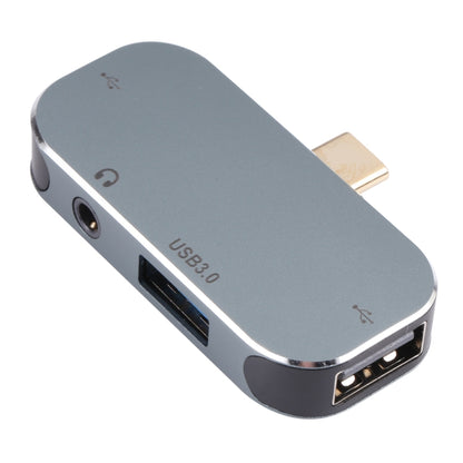 4 in 1 USB-C / Type-C Male to USB-C / Type-C + 3.5mm AUX + USB 3.0 + USB Female Adapter, 3.5mm AUX + USB 3.0