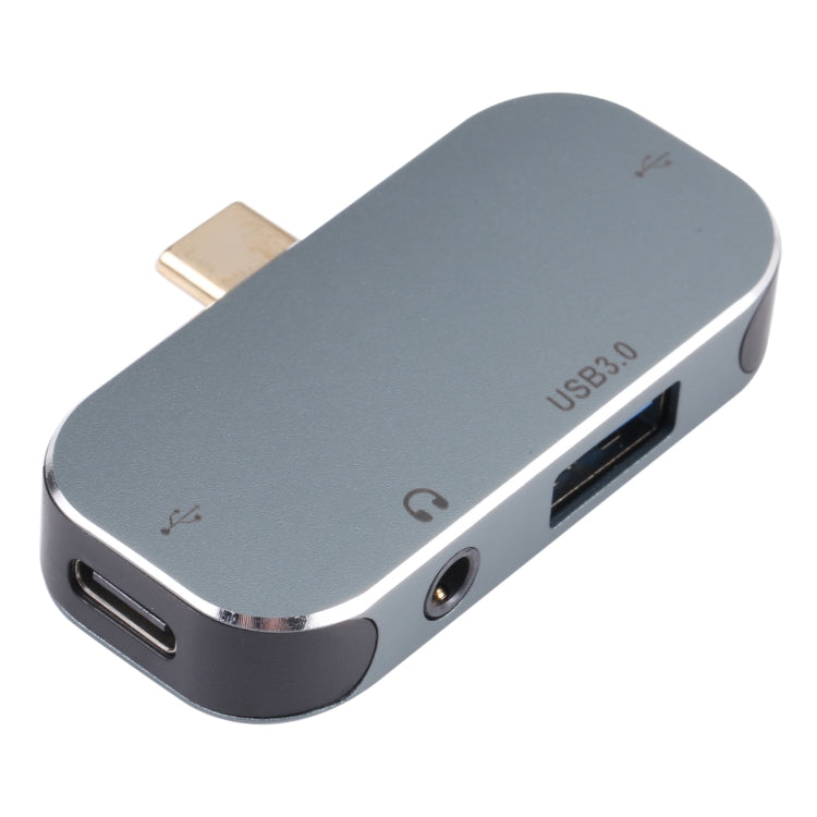 4 in 1 USB-C / Type-C Male to USB-C / Type-C + 3.5mm AUX + USB 3.0 + USB Female Adapter, 3.5mm AUX + USB 3.0