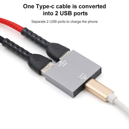 USB-C / Type-C Female to USB Female 1 to 2 Converter, Type-C Female to USB Female