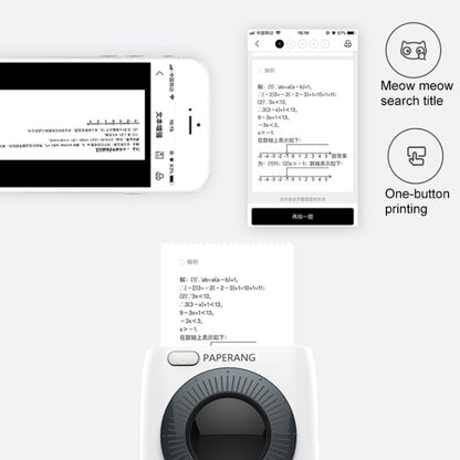 PAPERANG P2 Portable Bluetooth Printer Thermal Photo Phone Wireless Connection Printer, P2 White