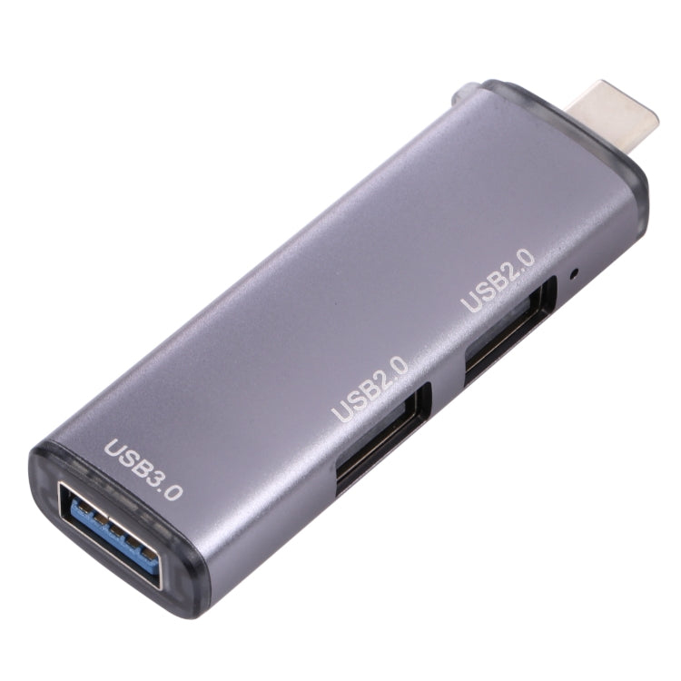 3 Ports USB 2.0 x 2 + USB 3.0 to USB-C / Type-C HUB Adapter, USB2.0x2+USB3.0 to Type-C