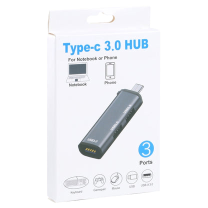 3 Ports USB 2.0 x 2 + USB 3.0 to USB-C / Type-C HUB Adapter, USB2.0x2+USB3.0 to Type-C