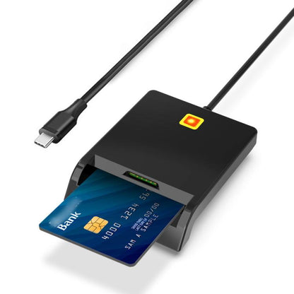 Lecteur de cartes CAC intelligent Rcoketek CR301 de type C, lecteur de cartes bancaires, de cartes SIM et de taxes USB 2.0, type C