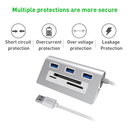Rocketek HC423 USB3.0 x 3 + SD / TF / CF Card Reader HUB Adapter