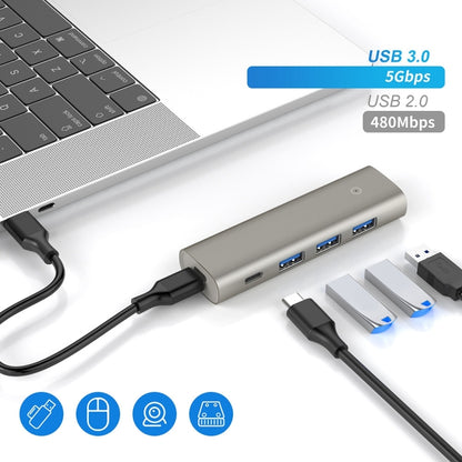 Rocketek HC466 USB3.2 Gen2 Type-C 4 in 1 HUB Adapter