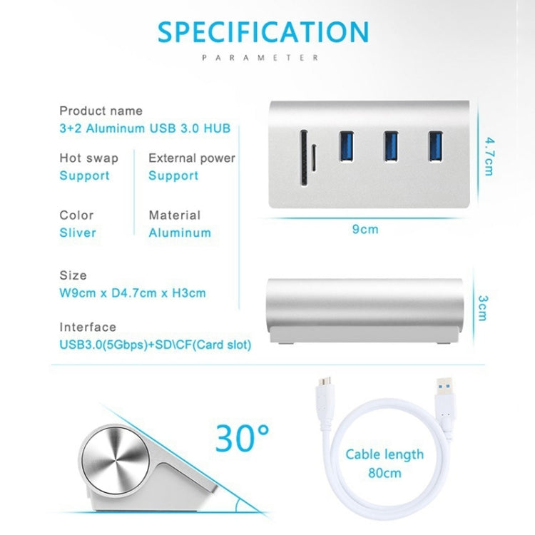 Rocketek HUB-3PC2 High Speed USB 3.0 Splitter HUB Adapter