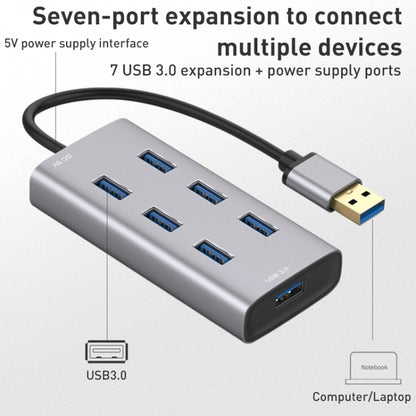 8108 7 Ports USB 3.0 to USB 3.0 HUB, Cable Length: 80cm, 8108
