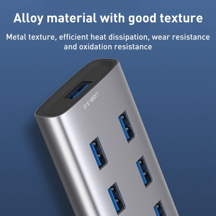 8108 7 Ports USB 3.0 to USB 3.0 HUB, Cable Length: 80cm, 8108