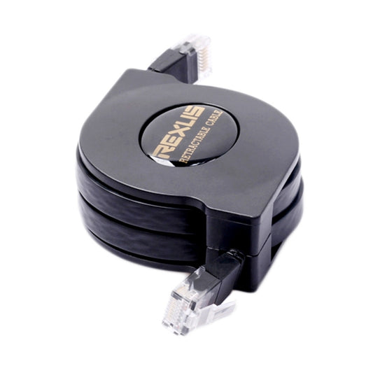 REXLIS 1m CAT6 Retractable Flat RJ45 Ethernet Network LAN Cable, Length: 1m