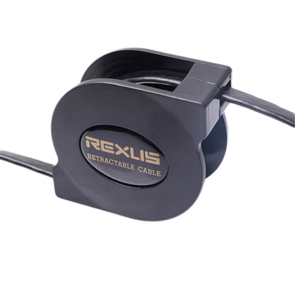 REXLIS 1.5m CAT7 10 Gigabit Retractable Flat Ethernet RJ45 Network LAN Cable