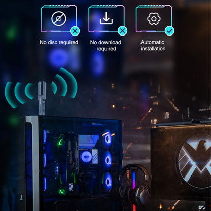 COMFAST 972AX 5400Mbps WiFi6 Free Drive USB Wireless Network Card, CF-972AX