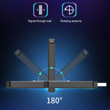 COMFAST 972AX 5400Mbps WiFi6 Free Drive USB Wireless Network Card, CF-972AX