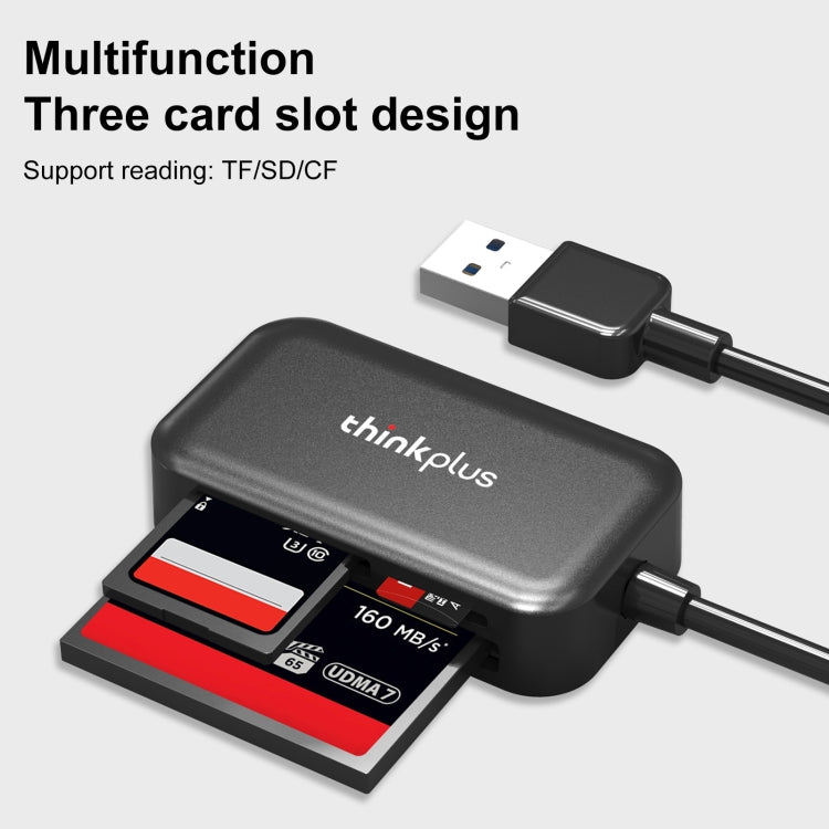 Lecteur de carte multifonction Lenovo thinkplus TC102 USB 3 en 1