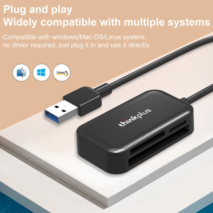 Lecteur de carte multifonction Lenovo thinkplus TC102 USB 3 en 1
