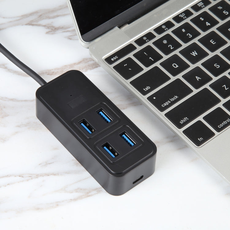 BYL-1901T 5 in 1 USB-C / Type-C to USB3.0x4+USB-C / Type-C HUB Adapter, BYL-1901T