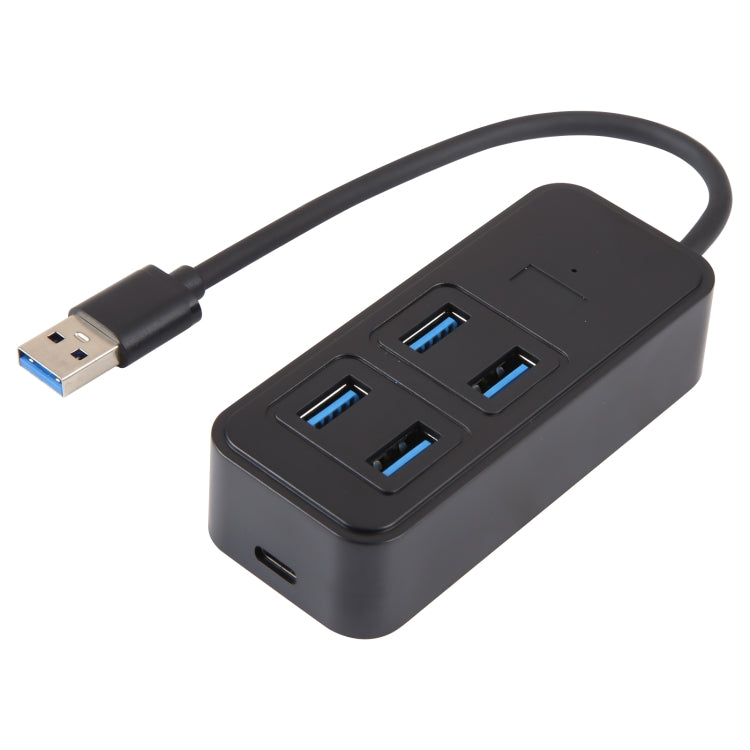 BYL-1901U 5 in 1 USB to USB3.0x4+USB-C / Type-C HUB Adapter, BYL-1901U