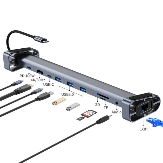 BYL-2212 10 in 1 USB-C / Type-C HUB Adapter, BYL-2212